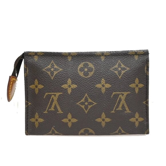 LOUIS VUITTON Poche Toilette 15 Clutch Pouch Bag Monogram Leather M47546 60EF205 - Picture 1 of 16